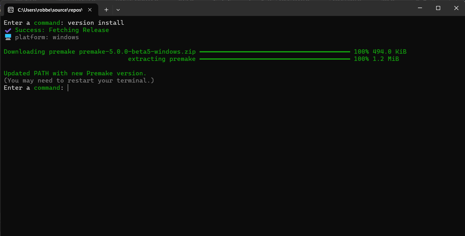 premake manager cli